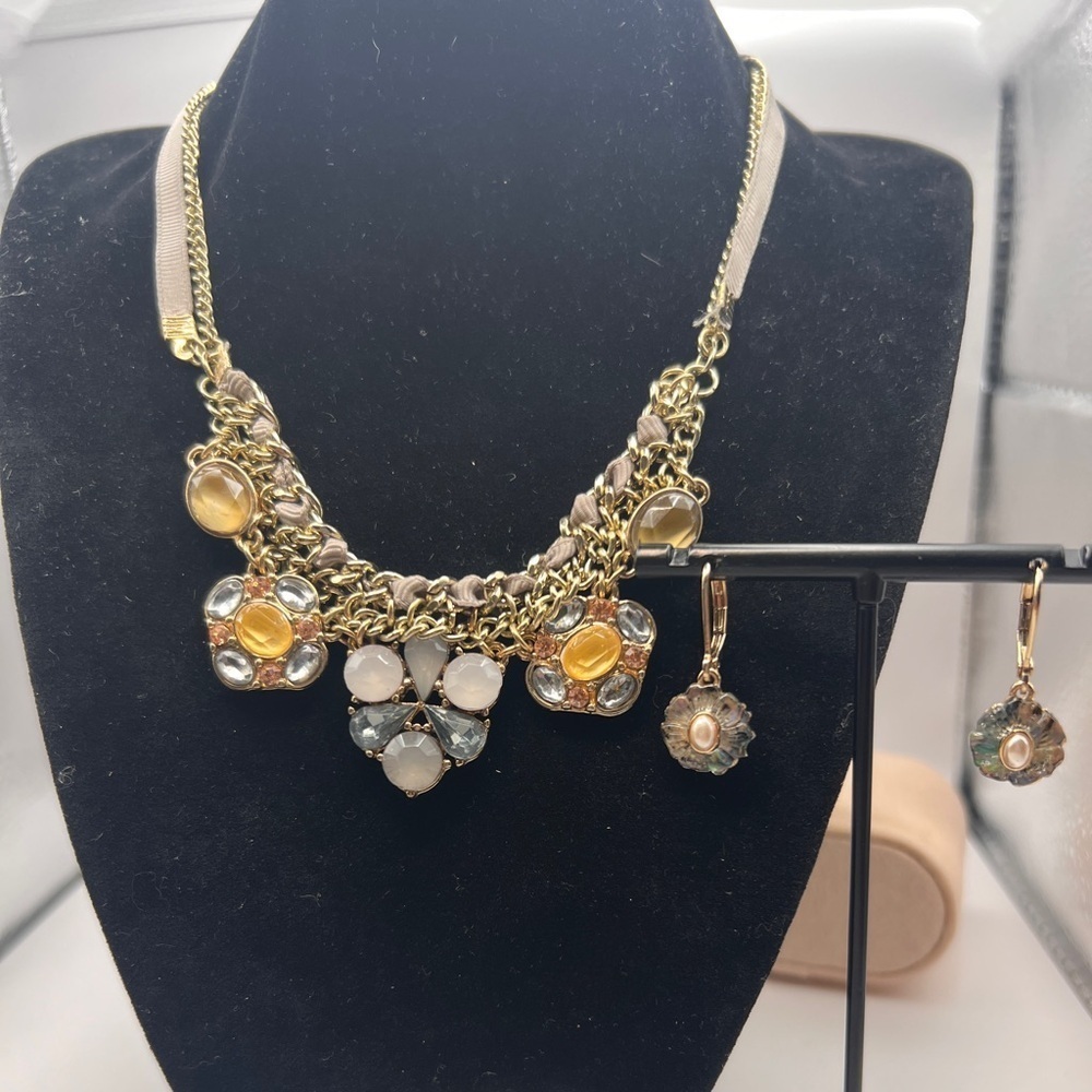 Liz Claiborne choker necklace and pierced earrings